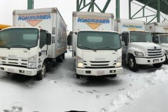 Duncan and Eammon (truck names) think it's cold, but we made a promise and we will see you in 30 minutes!
